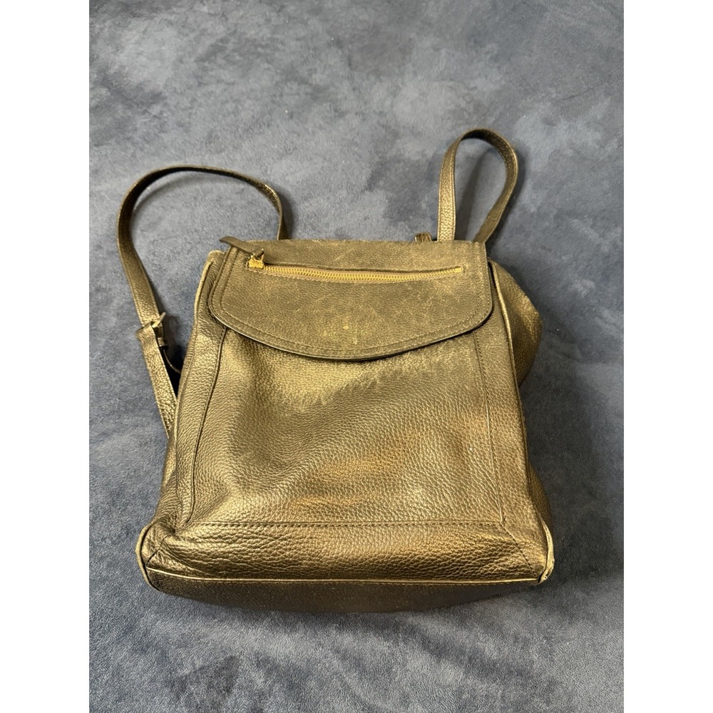 Kate Spade Pebbled Leather Backpack Black Women Bag Gold Hardware